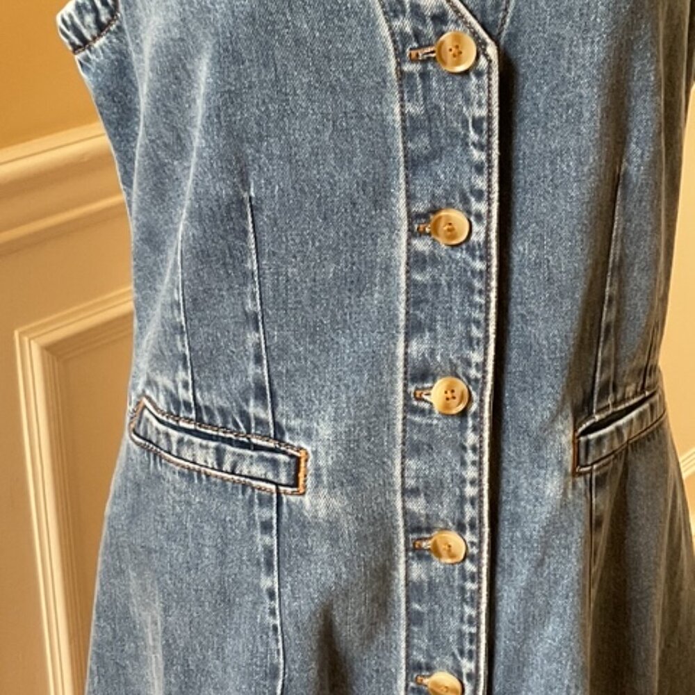 Ann Taylor Modern Denim Shirtdress / 10P Authentic Indigo NWT Orig 169 - Picture 8 of 8